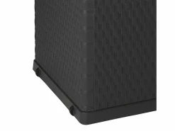 New Caja de almacenamiento de jardín Antracita 120x56x63 cm PP Ratán Gris