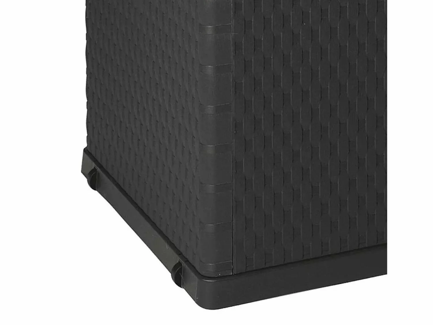 New Caja de almacenamiento de jardín Antracita 120x56x63 cm PP Ratán Gris