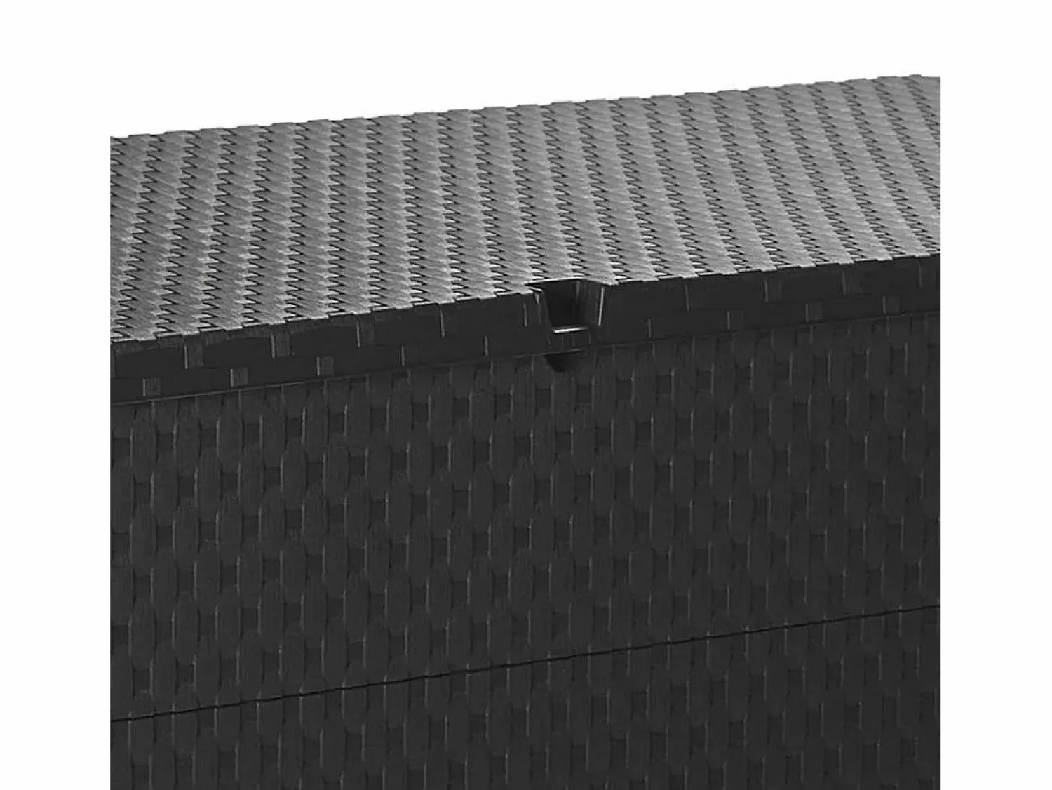 New Caja de almacenamiento de jardín Antracita 120x56x63 cm PP Ratán Gris