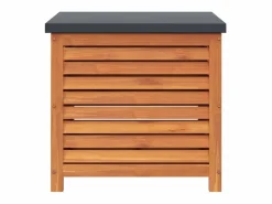 Sale Caja de almacenamiento de jardín 60x50x55 cm madera de eucalipto Marru00f3n