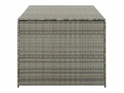 Caja de almacenamiento para jardín de resina tejida, 180 x 90 x 70 cm, color