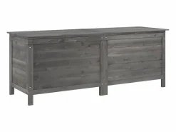 Caja de almacenamiento para jardín de madera maciza de abeto color antracita