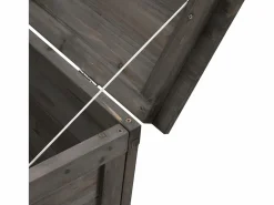 Caja de almacenamiento para jardín de madera maciza de abeto color antracita