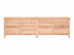 New Caja de almacenamiento para jardín 198,5x50x56,5 cm madera maciza de abeto Marru00f3n
