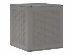 Caja de almacenamiento para jardín 55x53x57 cm PP Gris claro