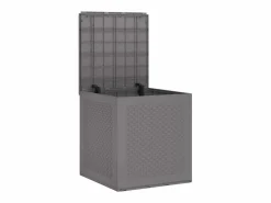Caja de almacenamiento para jardín 55x53x57 cm PP Gris claro
