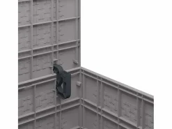 Caja de almacenamiento para jardín 55x53x57 cm PP Gris claro