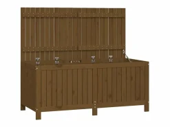 Caja de almacenamiento para jardín color marrón miel, 147 x 68 x 64 cm, madera de pino