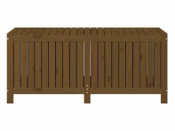 Caja de almacenamiento para jardín color marrón miel, 147 x 68 x 64 cm, madera de pino