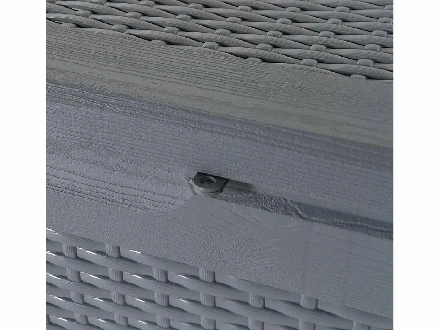 Discount Caja de almacenamiento para jardín de ratán PP de 270 L Gris