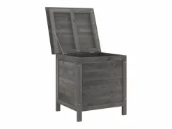 Sale Caja de almacenamiento para jardín de color antracita de madera maciza de abeto. Armario De Jardín