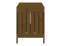 Caja de almacenamiento para jardín color marrón miel, 108 x 42,5 x 54 cm, madera de pino Armario De Jardín