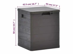 Clearance Caja de almacenamiento para jardín marrón de 90 l Armario De Jardín