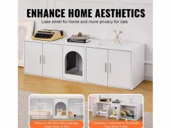 Sale Caja de Arena para Gatos SucceBuy, Muebles Ocultos de Madera, 57,9 Pulgadas, Color Higiene Y Cuidado De Mascotas