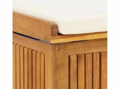 Caja de cojines para exterior 60x50x61 cm madera maciza de acacia