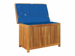 Clearance Caja de cojines para exterior 90x50x60,5 cm madera maciza de acacia Armario De Jardín