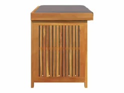 Caja de cojines para exterior 90x50x60,5 cm madera maciza de acacia Armario De Jardín