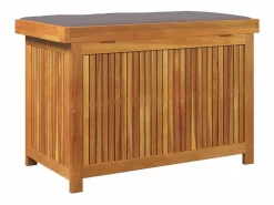 Caja de cojines para exterior 90x50x60,5 cm madera maciza de acacia Armario De Jardín