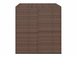 Caja de cojines para jardín de resina tejida 100x97,5x104cm Marrón