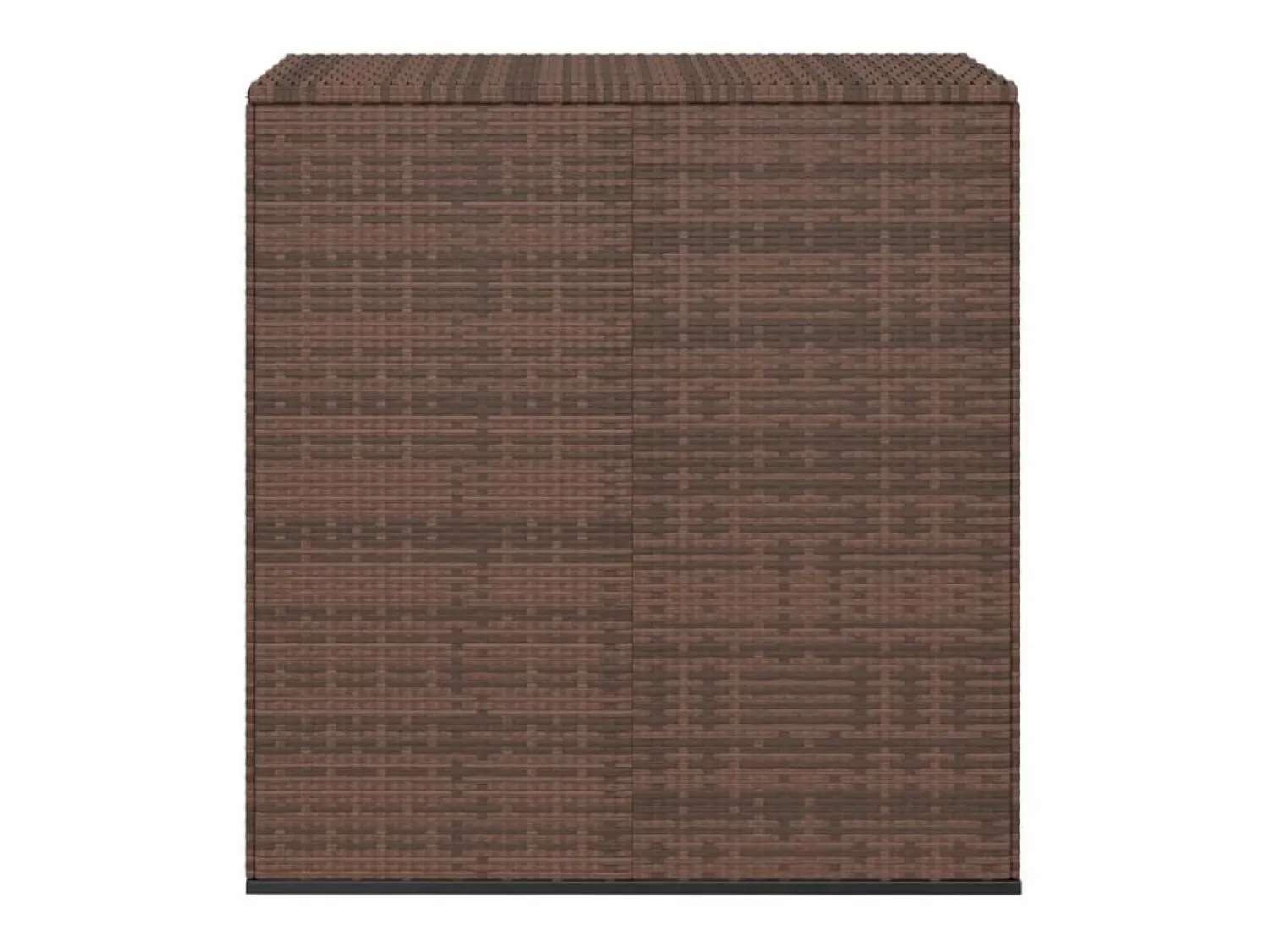 Caja de cojines para jardín de resina tejida 100x49x103,5cm Marrón