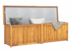 Caja de jardín 175x50x55 cm Madera maciza de teca Marru00f3n