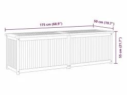 Caja de jardín 175x50x55 cm Madera maciza de teca Marru00f3n