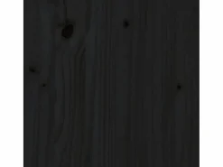 Caja de lavandería negra 88,5x44x76 cm Madera maciza de pino