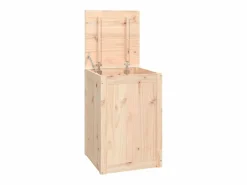 Caja de lavandería 44x44x66 cm Madera maciza de pino