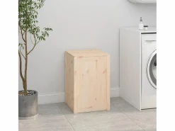 Caja de lavandería 44x44x66 cm Madera maciza de pino