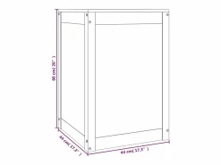 Caja de lavandería 44x44x66 cm Madera maciza de pino
