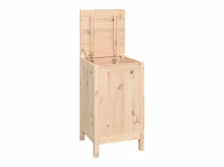 Best Caja de lavandería 44x44x76 cm Madera maciza de pino Cesto De Ropa
