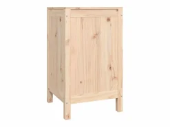 Best Caja de lavandería 44x44x76 cm Madera maciza de pino Cesto De Ropa