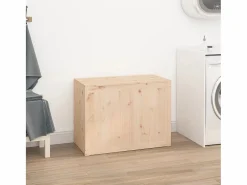 Caja de lavandería 88,5x44x66 cm Madera maciza de pino