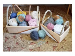 New Caja de madera 40 x 30 x 7 cm Cesta