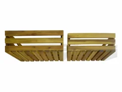 Clicnbuy Caja de manzanas de jardín para plantar de madera de acacia