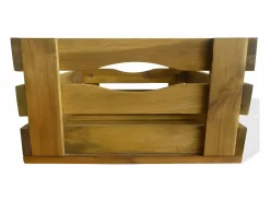 Clicnbuy Caja de manzanas de jardín para plantar de madera de acacia