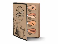 New Caja de quesos con tabla de hevea y 4 cuchillos Presentación Y Servicio