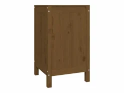 Online Caja de ropa marrón miel 44x44x76 cm Madera maciza de pino Marru00f3n