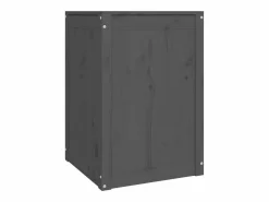 Caja de ropa sucia 44x44x66 cm Madera maciza de pino Gris