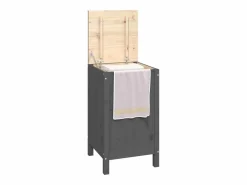 Caja de ropa sucia 44x44x76 cm Madera maciza de pino