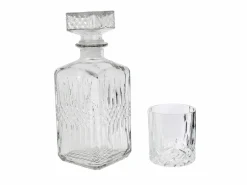 New Cook Concept Caja de whisky con botella y 4 vasos Transparente