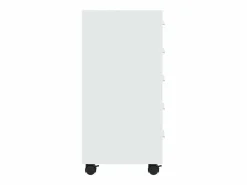vidaxl Cajonera con ruedas madera contrachapada blanco brillante