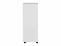New vidaxl Cajonera con ruedas MOSS madera maciza de pino Blanco