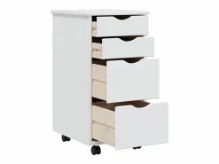 Online vidaxl Cajonera con ruedas MOSS madera maciza de pino Blanco