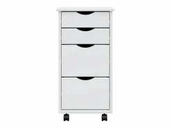 Online vidaxl Cajonera con ruedas MOSS madera maciza de pino Blanco