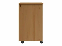 vidaxl Cajonera con ruedas MOSS madera maciza pino marrón miel