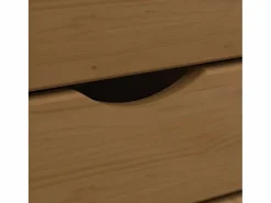 vidaxl Cajonera con ruedas MOSS madera maciza pino marrón miel