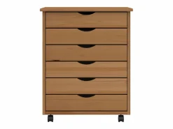 Online Cajonera con ruedas MOSS madera maciza pino marrón miel Cajonera De Escritorio