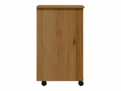 vidaxl Cajonera con ruedas MOSS madera maciza pino marrón miel