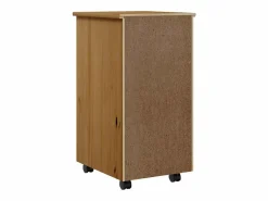 vidaxl Cajonera con ruedas MOSS madera maciza pino marrón miel